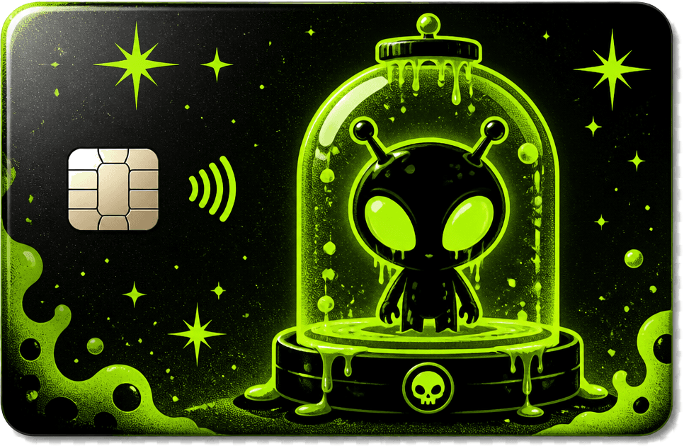 Little Green AlienCard specimen